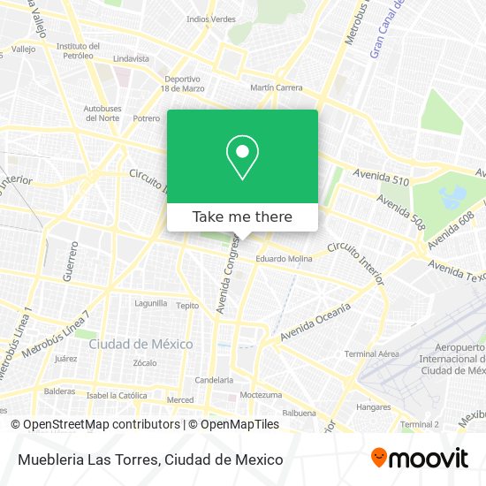 Muebleria Las Torres map