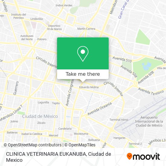 Mapa de CLINICA VETERINARIA EUKANUBA