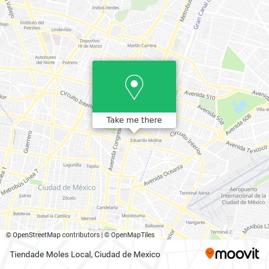 Mapa de Tiendade Moles Local