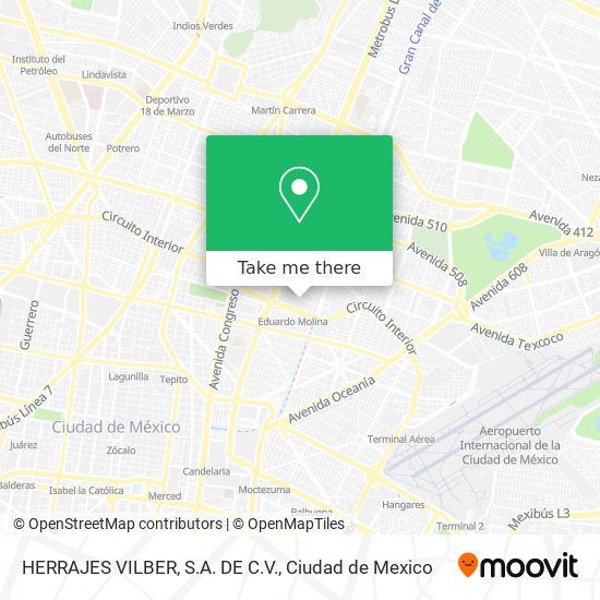 Mapa de HERRAJES VILBER, S.A. DE C.V.