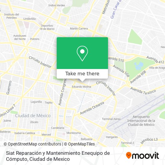 Siat Reparación y Mantenimiento Enequipo de Cómputo map