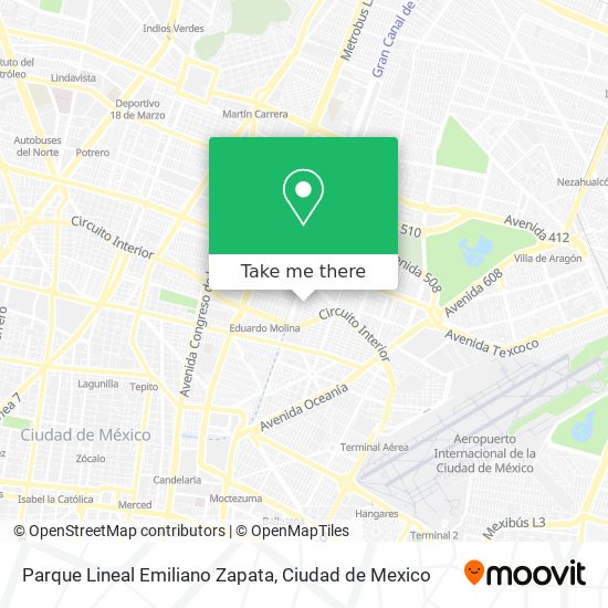 Parque Lineal Emiliano Zapata map