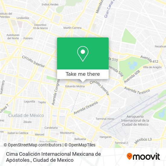 Cima Coalición Internacional Mexicana de Apóstoles. map
