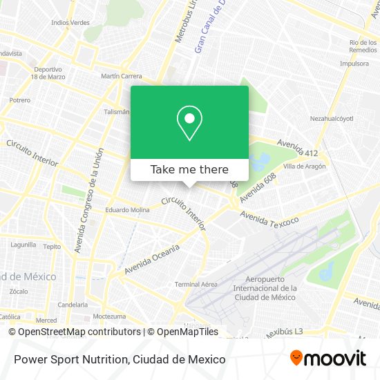 Mapa de Power Sport Nutrition