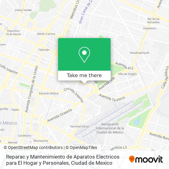 Reparac y Mantenimiento de Aparatos Electricos para El Hogar y Personales map