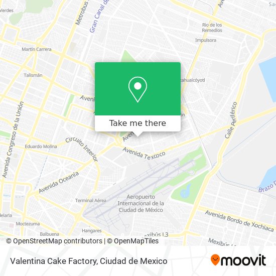 Valentina Cake Factory map