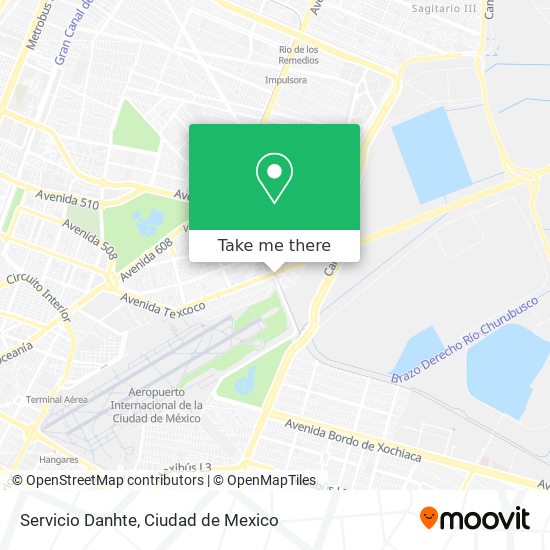 Servicio Danhte map