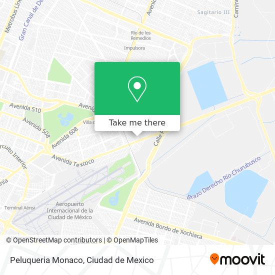 Mapa de Peluqueria Monaco