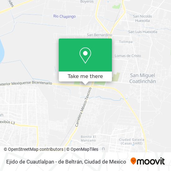 Mapa de Ejido de Cuautlalpan - de Beltrán