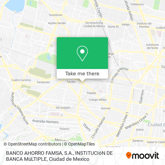 BANCO AHORRO FAMSA, S.A., INSTITUCIóN DE BANCA MúLTIPLE map