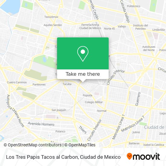 Los Tres Papis Tacos al Carbon map