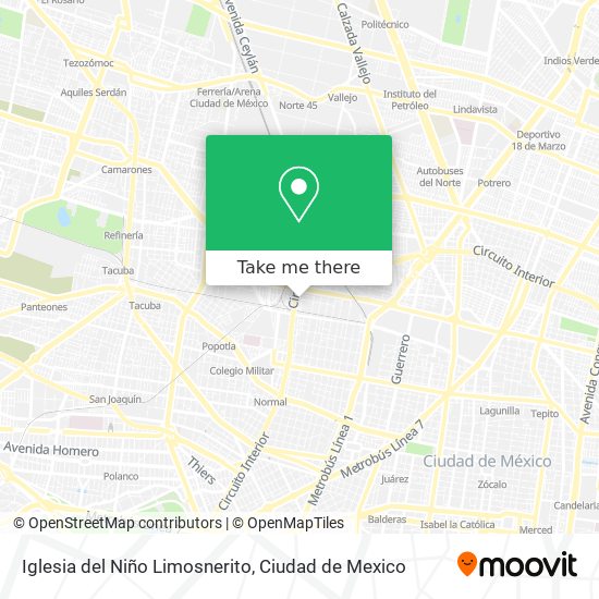 Mapa de Iglesia del Niño Limosnerito