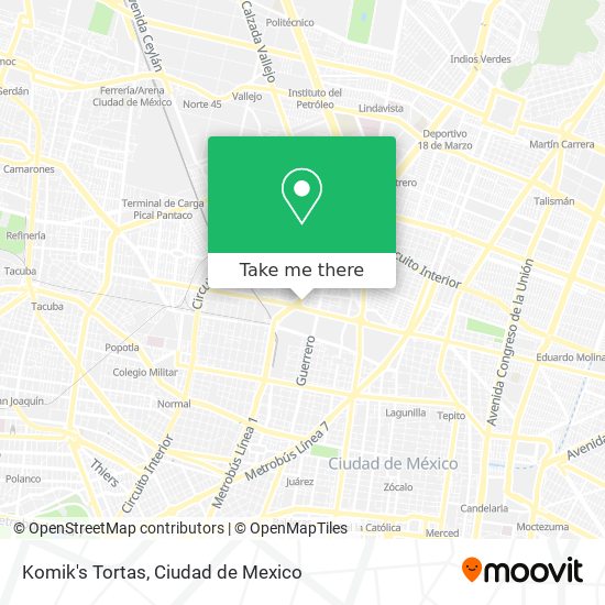 Komik's Tortas map