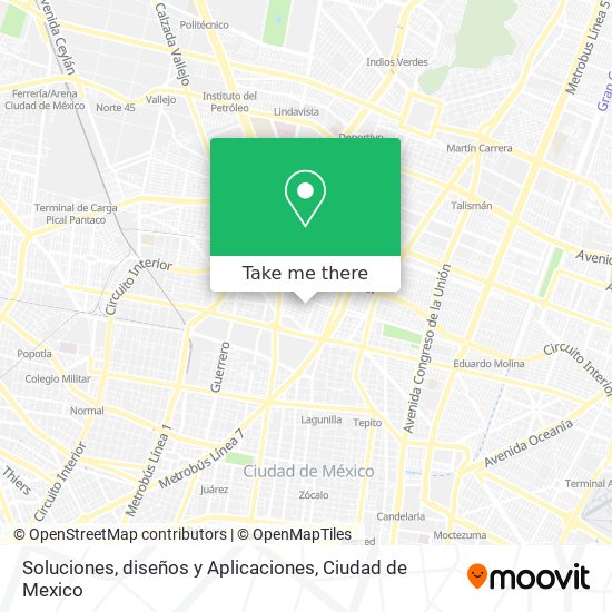 Soluciones, diseños y Aplicaciones map