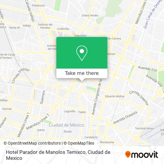 Mapa de Hotel Parador de Manolos Temixco
