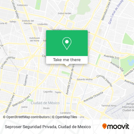 Mapa de Seproser Seguridad Privada