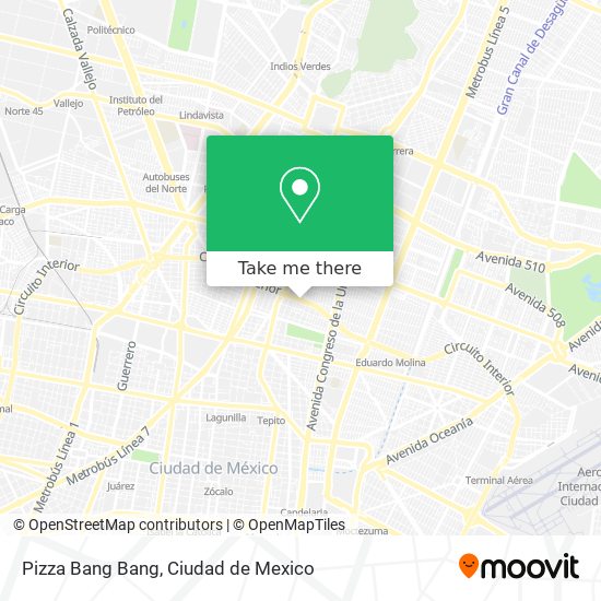 Mapa de Pizza Bang Bang