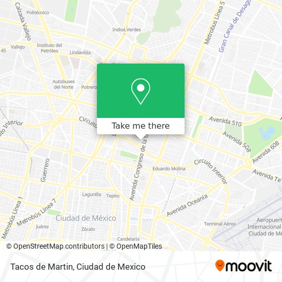 Tacos de Martin map