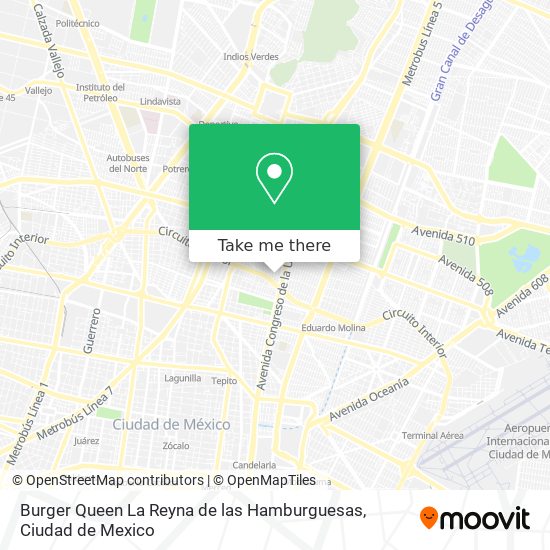 Burger Queen La Reyna de las Hamburguesas map