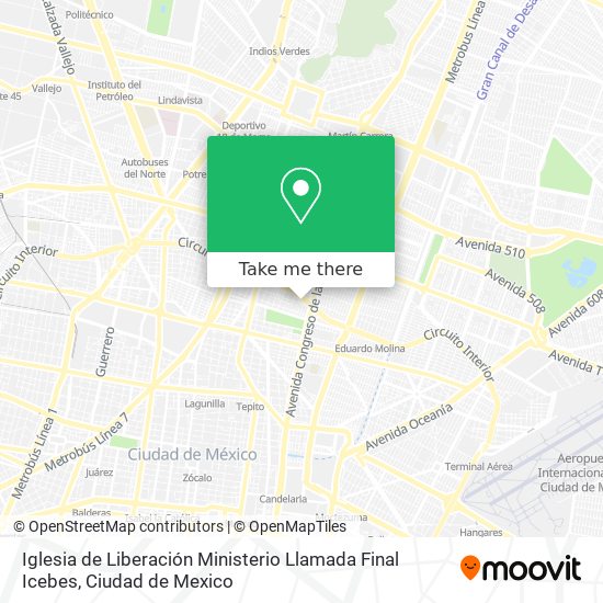 Iglesia de Liberación Ministerio Llamada Final Icebes map