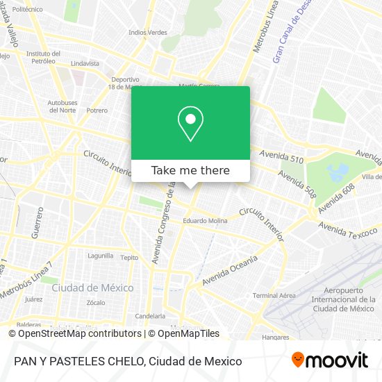 PAN Y PASTELES CHELO map