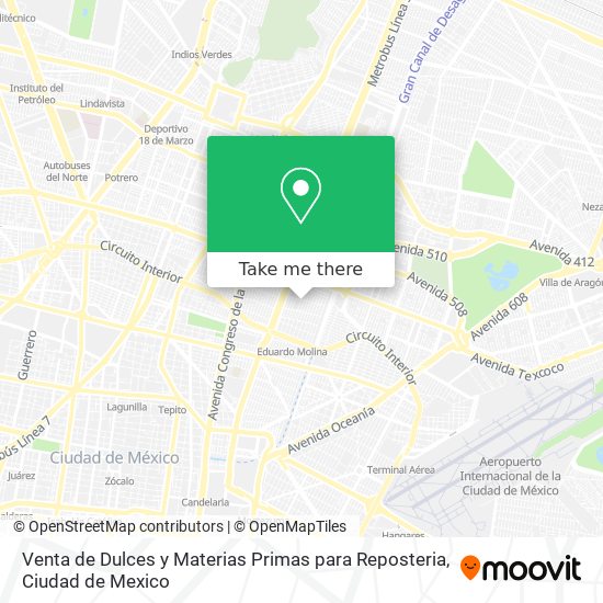Venta de Dulces y Materias Primas para Reposteria map