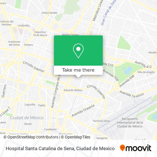 Hospital Santa Catalina de Sena map