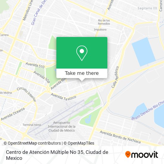 Mapa de Centro de Atención Múltiple No 35