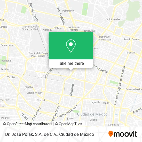 Dr. José Polak, S.A. de C.V. map