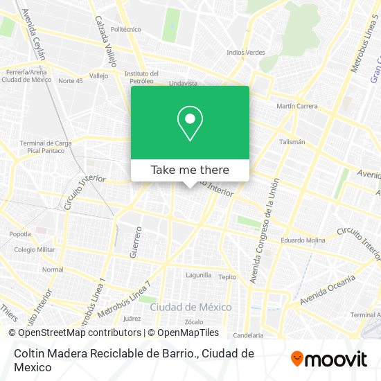 Mapa de Coltin Madera Reciclable de Barrio.