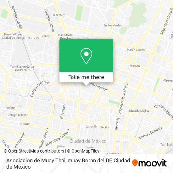 Asociacion de Muay Thai, muay Boran del DF map