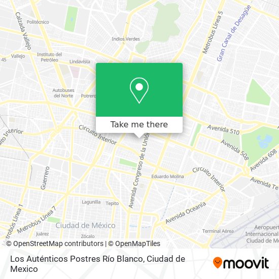 Los Auténticos Postres Río Blanco map