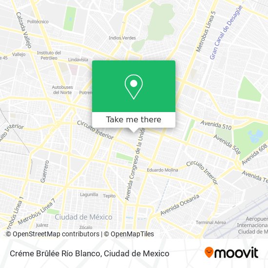 Créme Brûlée Río Blanco map