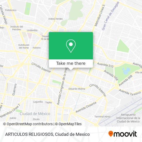 Mapa de ARTICULOS RELIGIOSOS