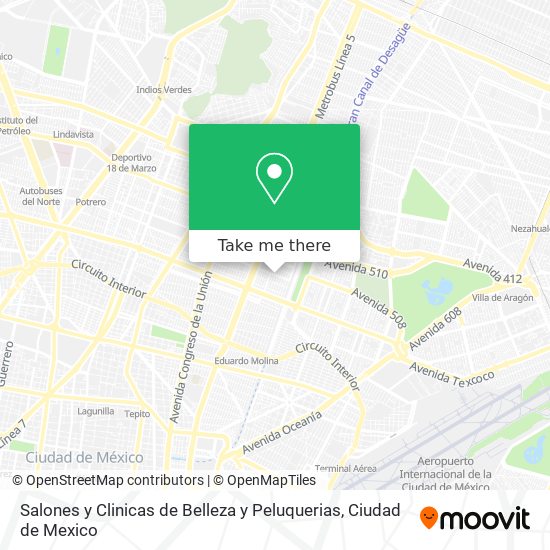 Salones y Clinicas de Belleza y Peluquerias map