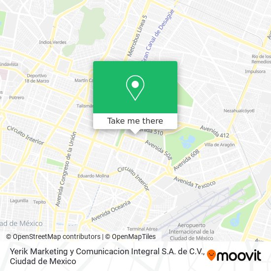 Mapa de Yerik Marketing y Comunicacion Integral S.A. de C.V.
