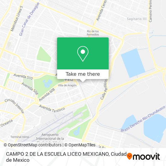 CAMPO 2 DE LA ESCUELA LICEO MEXICANO map