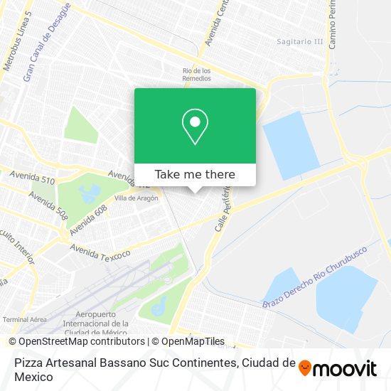 Mapa de Pizza Artesanal Bassano Suc Continentes