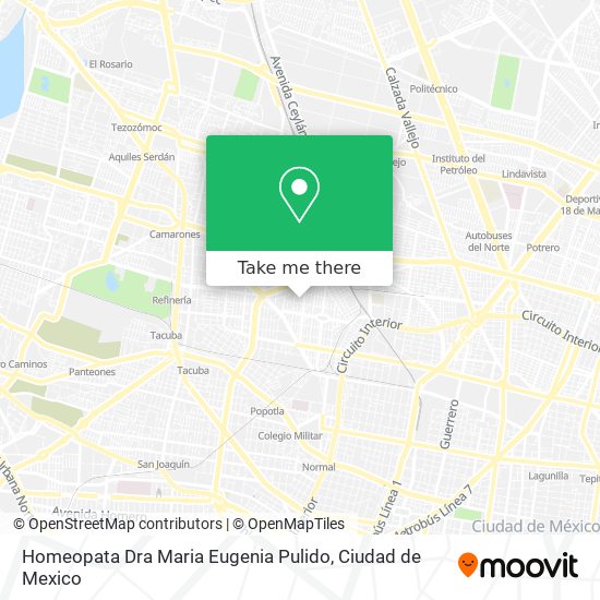Homeopata Dra Maria Eugenia Pulido map