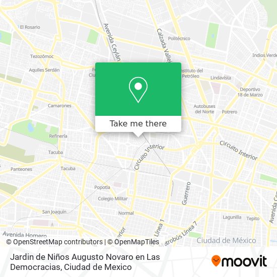 Jardin de Niños Augusto Novaro en Las Democracias map