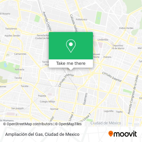 Ampliación del Gas map