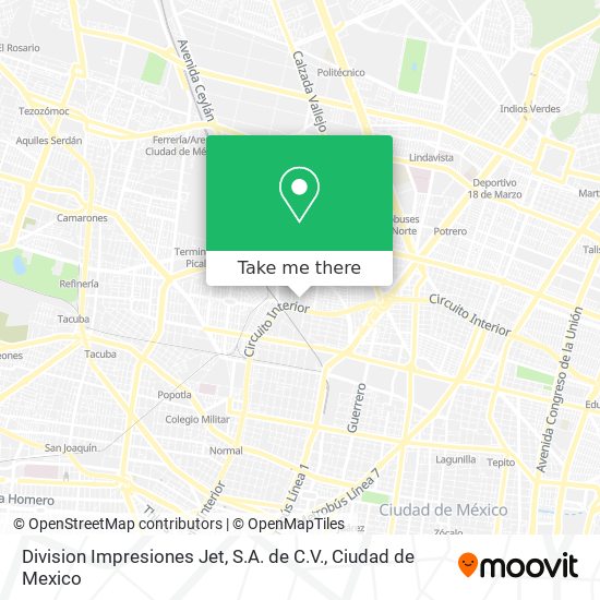 Mapa de Division Impresiones Jet, S.A. de C.V.