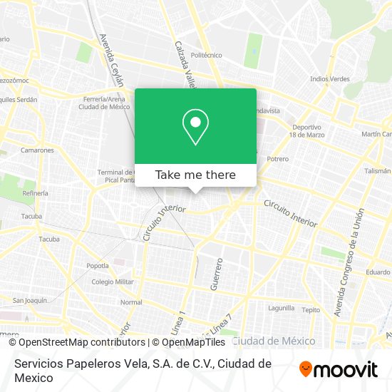 Servicios Papeleros Vela, S.A. de C.V. map