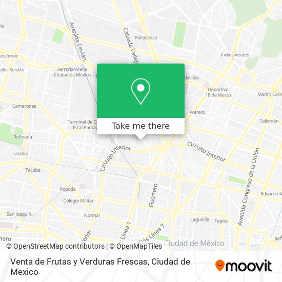 Venta de Frutas y Verduras Frescas map