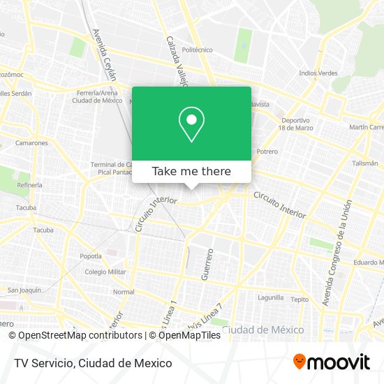 TV Servicio map