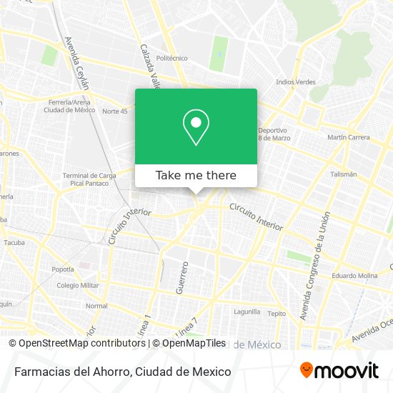 Farmacias del Ahorro map
