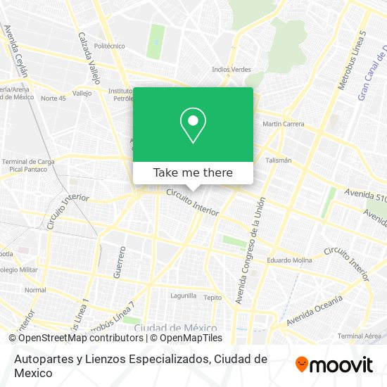 Autopartes y Lienzos Especializados map