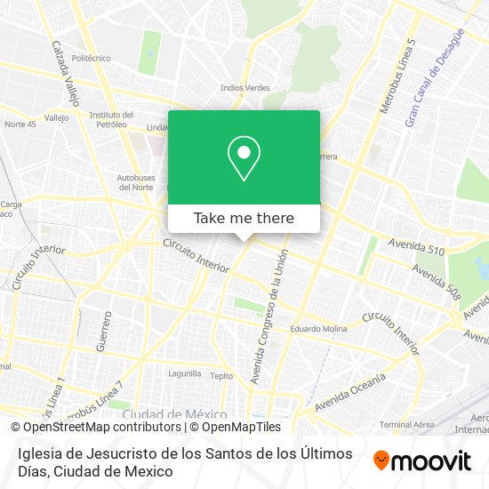 Mapa de Iglesia de Jesucristo de los Santos de los Últimos Días