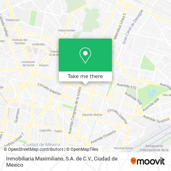 Mapa de Inmobiliaria Maximiliano, S.A. de C.V.