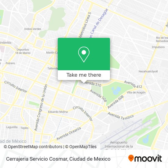 Cerrajeria Servicio Cosmar map